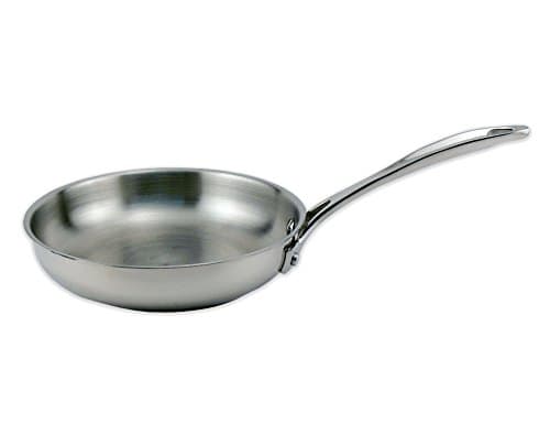 Empire Collection EMP7050 Pro-Ware 8" Open Skillet, Tri-Ply Stainless Encapsulated Base with Riveted Die-Cast Handle, Induction Ready Fry Pan (Pack of 10)