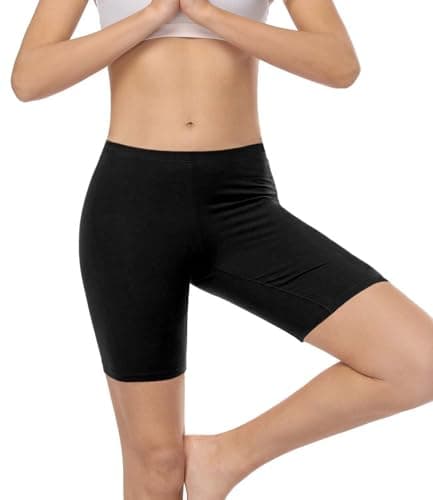 wirarpa Ladies Anti Chafing Shorts Womens Boxers Underwear Cotton Cycling Shorts Leggings for Under Dresses 4 Pack