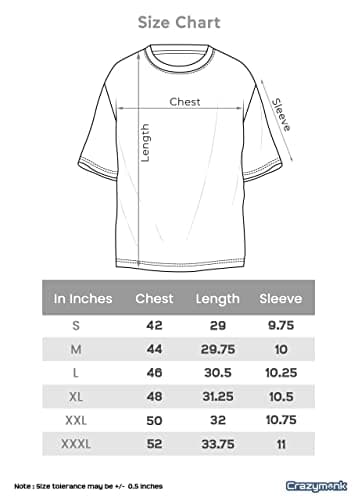 crazymonk Unisex Half Sleeve Casual (pack of 1)