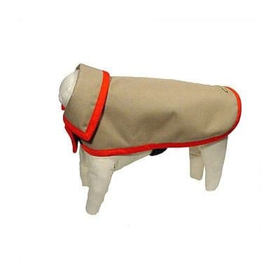 Rainproof Cordura Dog Jacket in Khaki Size: 26"