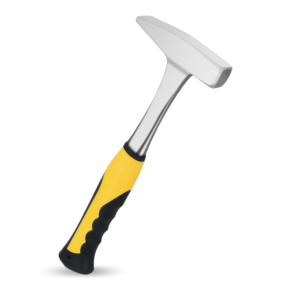 Sheet Metal Hammer – 14oz Tinsmith hammer with Integral Forging – for HVAC, Pipe Work, Sheet Metal, Square/Shaping/Tinning Hammer (400, Yellow1)