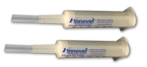 2 Pack - Innovet 30cc (1oz) Soft Hand Feeder with 10mm (3/8" Wide) & 75mm (3" Long) Silicone Tip