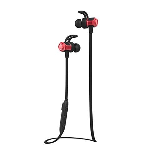 Bluetooth Headphones, ENOD SoundHunter Wireless Bluetooth V4.1 Earphones, Magnetic in-Ear Sport Earbuds with 8-Hour Playtime IPX4 Sweatproof for Running and Workouts (Red)