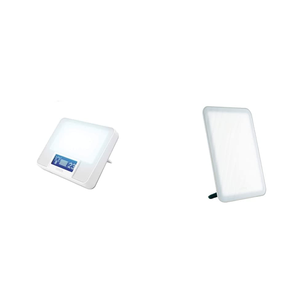 Lumie Zest - Combination Wake-up Light and SAD Light Therapy & Vitamin L - Slim Light Box for Effective SAD Light Therapy