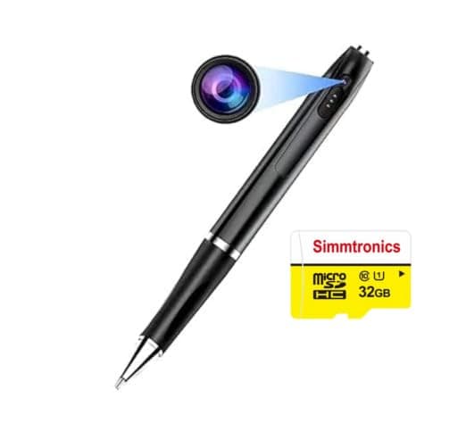 EYETECH 360 1080P Full Hd Pen Camera Hidden 100 Minutes Pen Battery Life Pocket Security Indoor Outdoor Body Camera with Video Audio Recording Secret Pen Recorder with Free OTG Cable (K-804)