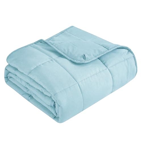 Topcee Weighted Blanket for Adults (15 lbs, 48" x 72") Twin Size Soft Cooling Heavy Blanket Sleeping, Apply to 130-160 lbs Body, Thick Breathable Blanket with Glass Bead, Easy Care