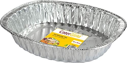 – Catergold Large Oval Disposable Aluminium Foil Trays 46 x 36 x 8cm Approx (Single Tray)
