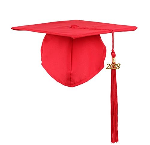 UIALECG Graduation Unisex Matte Adult Graduation Cap with Tassel 2018