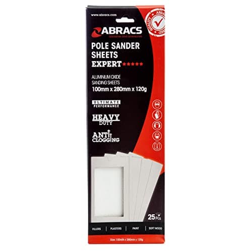 25 Pole Sander Sheets 100 grit by Abracs. for Pole & Hand Sanders