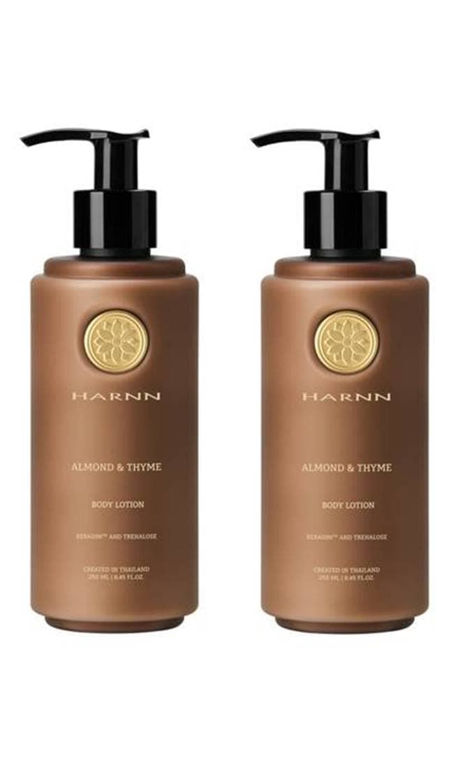 HARNN Almond and Thyme Body Lotion 8.45 Fl Oz. (Pack of 2)