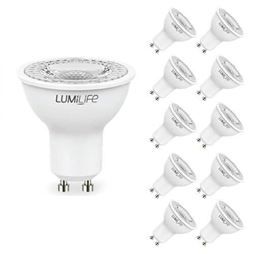 LUMiLiFE 4W GU10 LED Spotlight - 10 Pack - Daylight - 35W Replacement