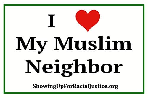 I Heart My Muslim Neighbor Yard Sign (Single-sided with H-stake)