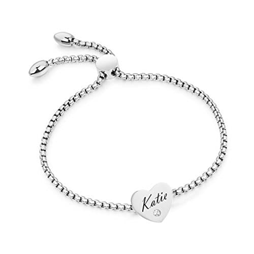 Stainless Steel Personalized Name Bracelet Custom Engraving for Women