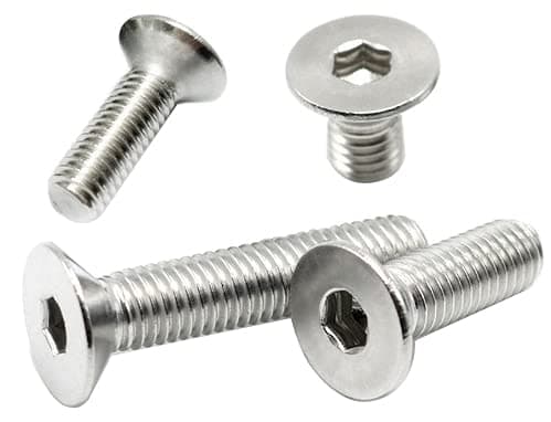 M5-0.8 x 8mm Flat Head Socket Cap Screws Bolts, Stainless Steel 18-8 (304), Bright Finish, Allen Socket Drive,Machine Screws Inner Hex Screw Fasteners Bolts (50pcs)
