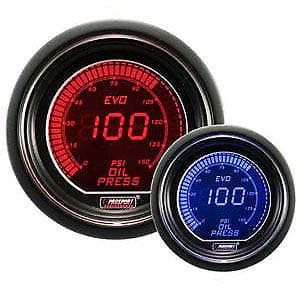 Oil Pressure Gauge EVO Series 52mm Red Blue Digital Display Prosport Performance Engine Oil Pressure Monitoring Instrument Panel
