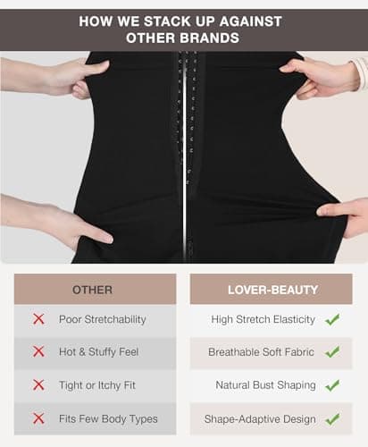 Lover-Beauty Fajas Colombianas Shapewear for Women Tummy Control Postpartum Body Shaper Butt Lifter Bodysuit