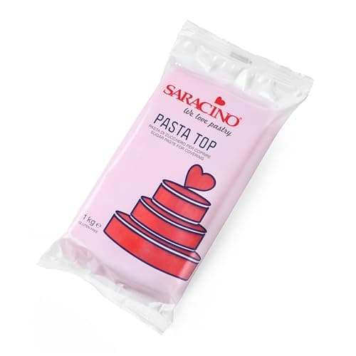 Saracino Sugar Paste Top Red Fondant for Covering 1 kg Made in Italy