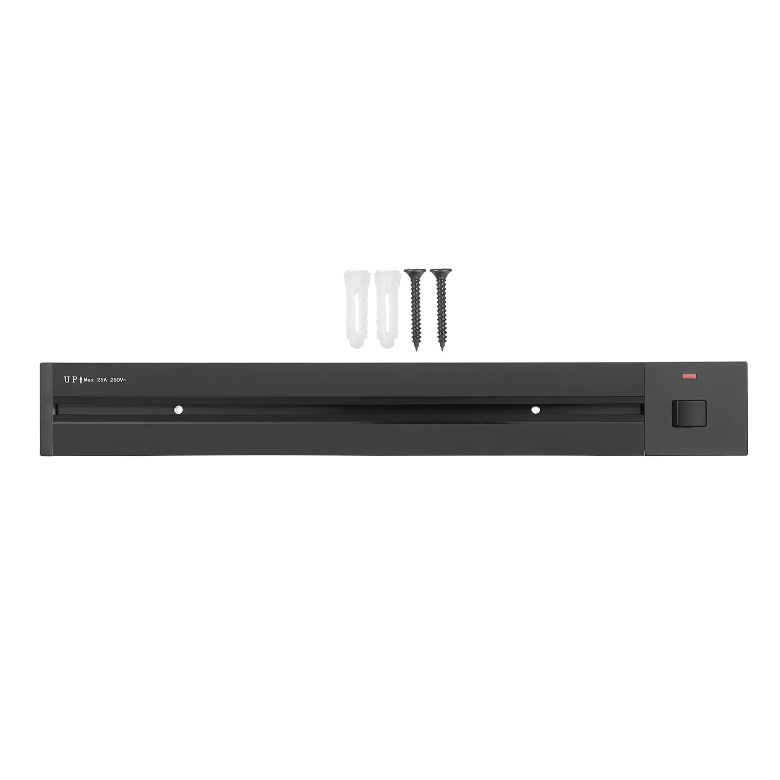 Obery Electrical Outlet Track Wall Concealed Power Outlet Track 60cm Aluminum Alloy Kitchen Sockets Track Wall Outlet Extension Sliding Rail Works with Movable Power Outlet