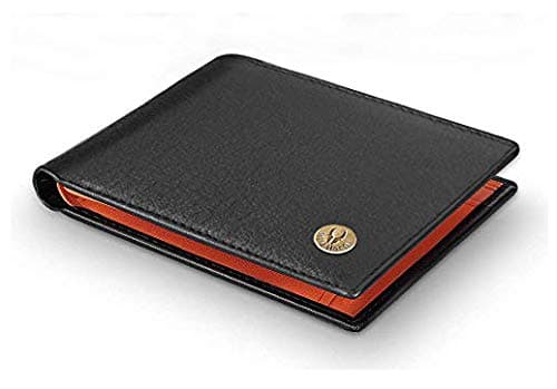 WildHorn Leather Wallet for Men, Black & Tan, Classic