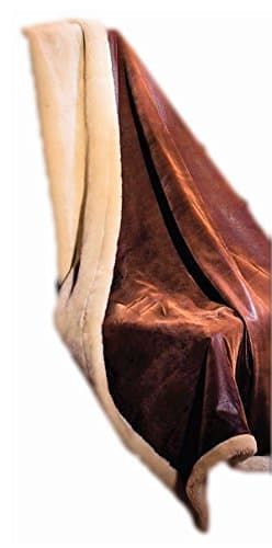 Kanata New Buffalo Faux Leather and Faux Fur Throw 20201