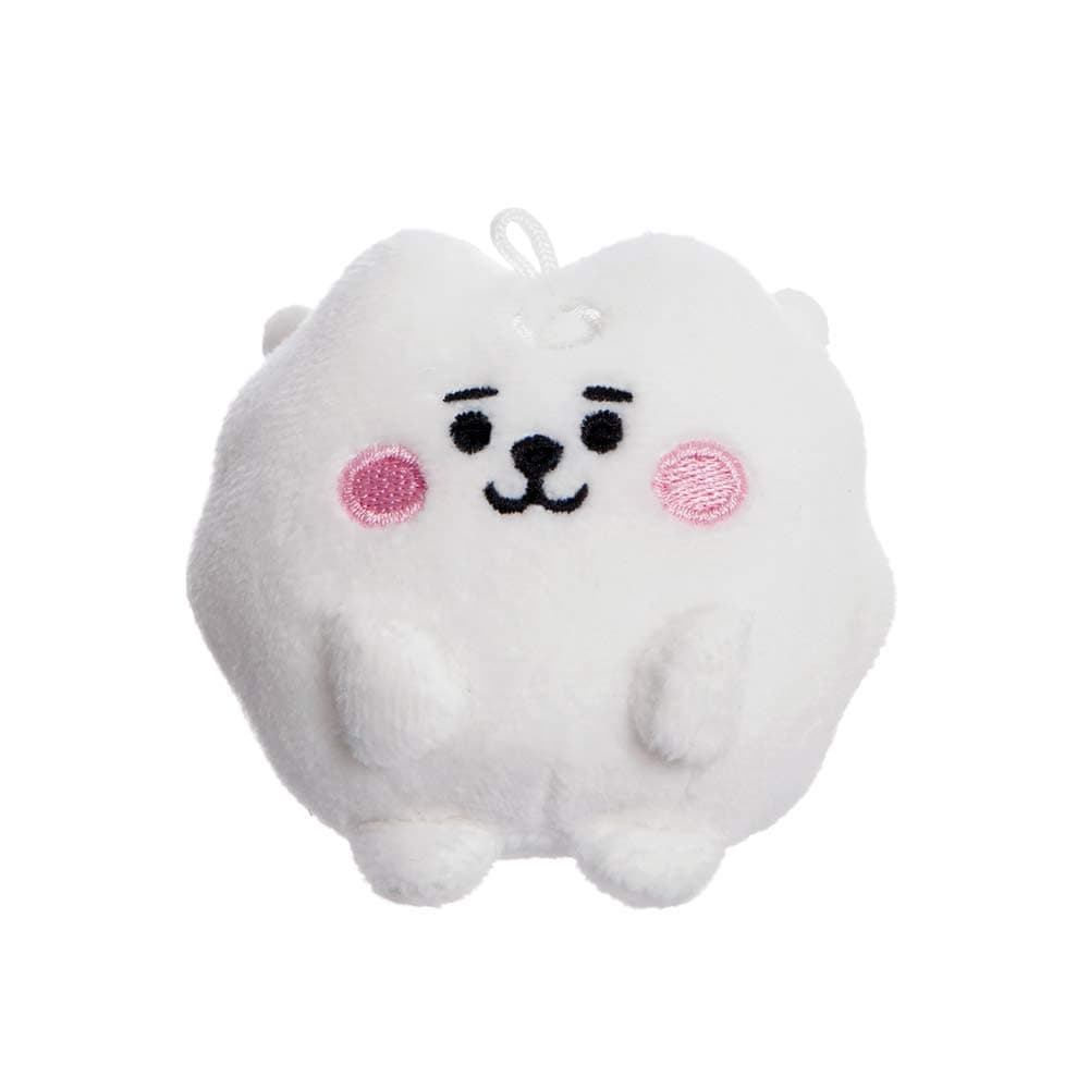 BT21 RJ Baby Pong Pong Plush – 5-Inch Soft Stuffed Toy | Official Line Friends K-Pop Character | Cute & Cuddly Collectible Gift for BT21 Fans & Kids
