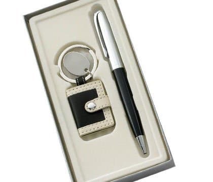 Aeropen International KP-123 Pocket Photo Frame with Oval Plate Key Ring and Matching Ballpoint Pen