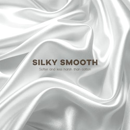 Pro Goleem 2 Pack Satin Crib Sheet for Baby Hair Care - Oeko-TEX Certified Silky Soft Fitted Mattress Cover 28x52 – Breathable & Gentle on Skin, Snug Fit for Standard Crib (White and Gray)