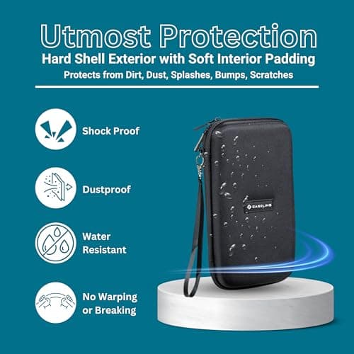 Caseling Hard Case for Texas Instruments TI-Nspire CX Graphing Calculator. - Mesh Pocket for The Cables.