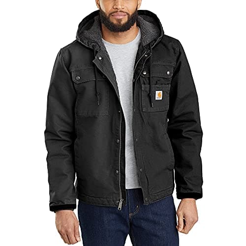 Carhartt Men's Relaxed Fit Washed Duck Sherpa Lined Utility Jacket