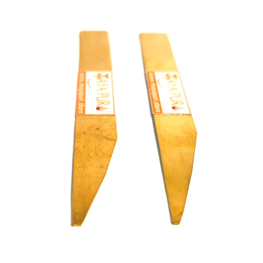 MAYAPURI Traditional Brass Vaishnava Tilak Stick/Tilak Mold/Tika Stamp (2pcs)
