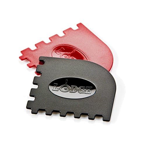 SCRAPERGPK Durable Grill Pan Scrapers, Red and Black, 2-Pack