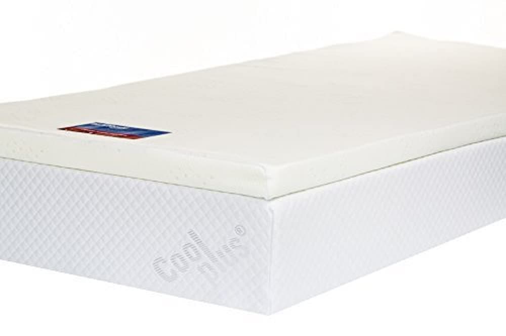 Southern FoamMemory Foam Mattress Topper with Cover, 2 Inch, UK Small Double