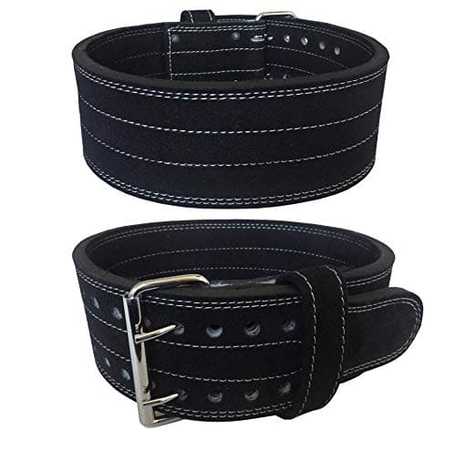 EKONWeight Lifitng Double Prong Power Belt 10MM Nubuck Leather Forever Belt