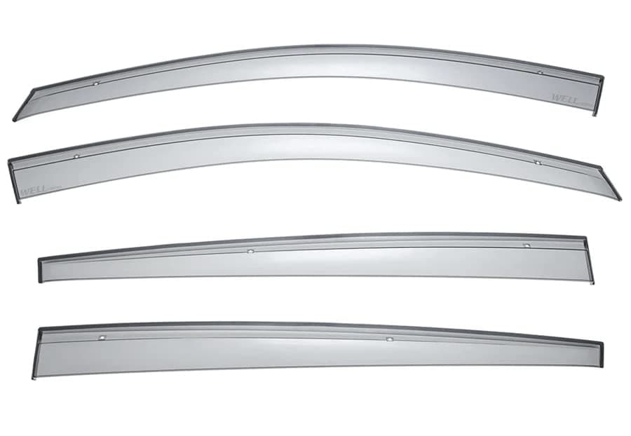 WellVisors Replacement for 2007-2012 Nissan Versa Hatchback Clip-ON Smoke Tinted Side Rain Guard Window Visors Deflectors 3-847NS002