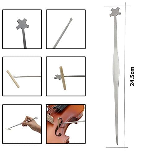 Stainless Steel Violin Frets Hook Sound-post Setter Violin Placement Part Tool