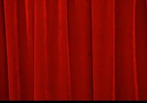 Red Stretch Velvet Fabric 60" by The Yard