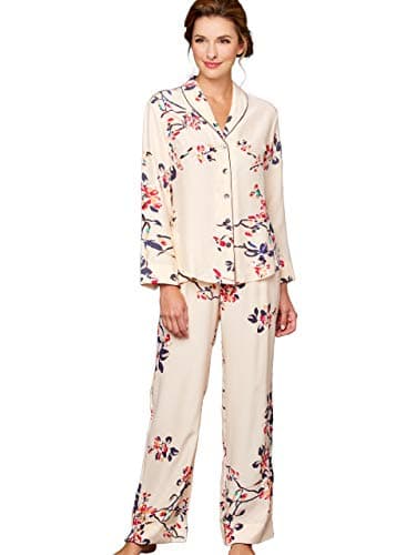Julianna RaeWomen's 100% Mulberry Silk Pajama Set, Relaxed Fit PJs, Natalya Collection