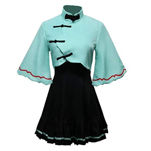Women's March Rain Luo Tianyi Cosplay Costume Dress (S) Light Blue