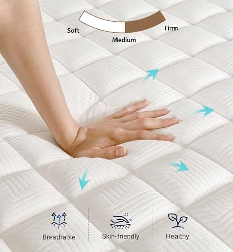 Full Mattresses,Memory Foam Hybrid 10 Inch Full Size Mattress in a Box,Individual Pocket Springs,Full Size Hybrid Mattress,Breathable,Black&White,Pressure Relief.