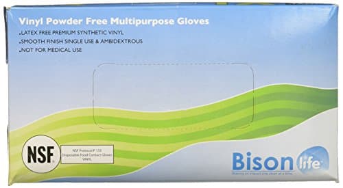 Food Handling NSF Multi Purpose Disposable Vinyl Gloves - 100 per Box (X-Large, 1 Box)