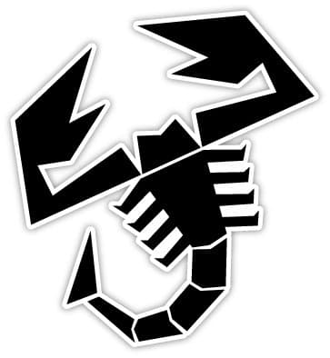 Italian Fiat Abarth Corse Scorpio Scorpion sticker decal 4" x 4"