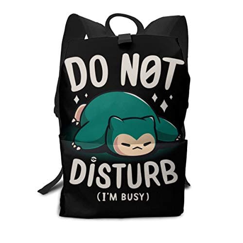 Kids Do Not Disturb Sno-Rlax Backpack Students Bookbags Durable Daypacks 17 Inch Rucksack for Boys&Girls