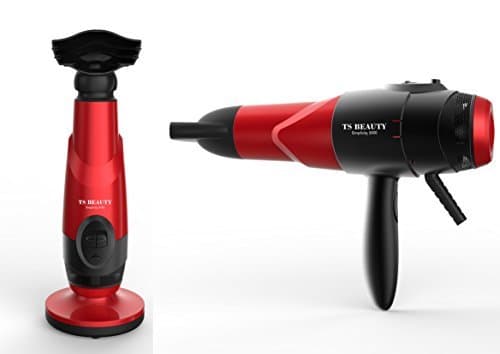 New Hot Ts Beauty simplicity 5000 Hands Free Counter Top Ionic Ceramic Nano + Fusion Heat Lightweight Hair Dryer (Red)