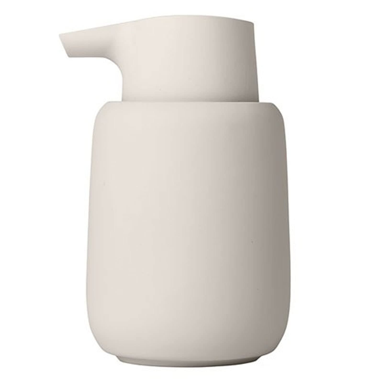 Blomus 69054 Sono Moonbeam Ceramic Soap Dispenser, Plastic, Silicone, Volume 250 ml
