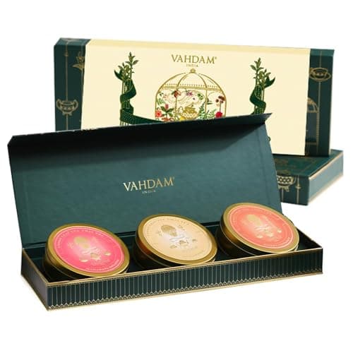 VAHDAM, Oprah's Favorite Tea Gift Set | 3 Premium Chai Teas in Golden Tin Caddy Gift Box | Exotic Chai Tea Blends | Gluten Free, Non GMO | Gifts for Men And Women