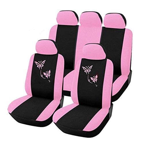 Butterfly Fashion Style Front Rear Universal Car Seat Covers Cute Pink Auto Vehicle Cars Seat Covers