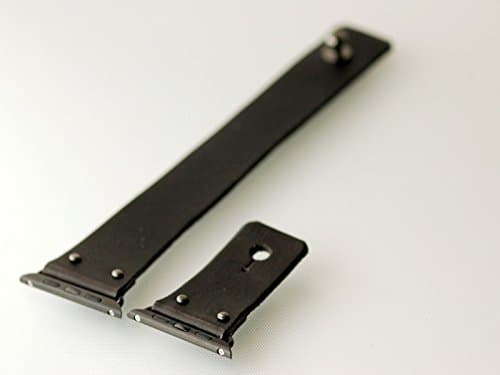 Handmade Apple watch Strap, Black color Single tour Vegetable tanned leather watch strap bracelet in Minimalist & Zen style