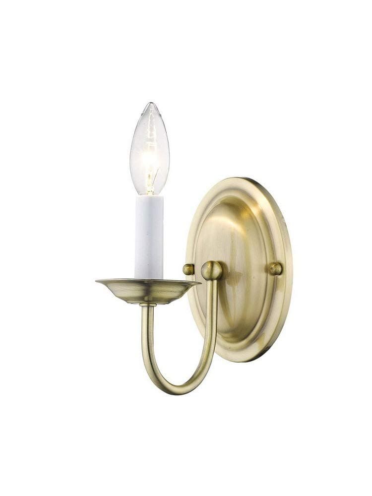 Lighting 4151-01 Wall Sconce with No Shades, Antique Brass
