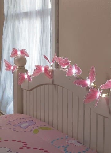Electric Avenues 10 Battery Butterfly String Lights with Fiber-Optic Magic