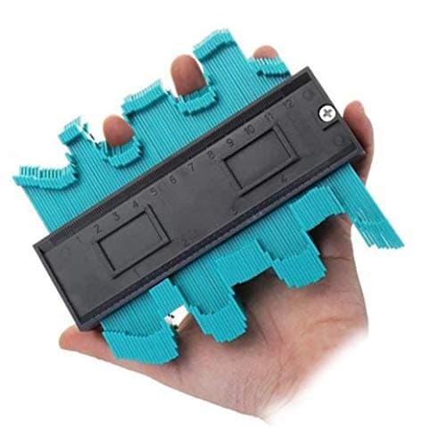 Contour Gauge Duplicator Profile Measuring Tool Irregular Profile Measuring Gauge,Plastic Contour Copy Duplicator Circular, Carpenter's Measurement Tool,5 inch